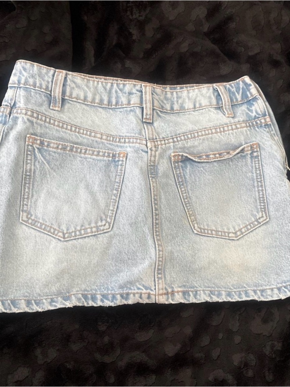 Classic Zara Light Blue Denim Mini Skirt